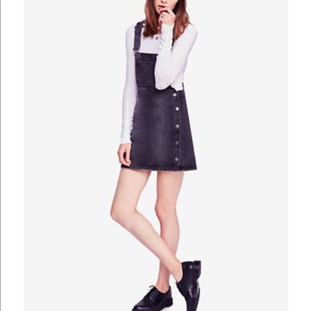 Free people overall denim dress